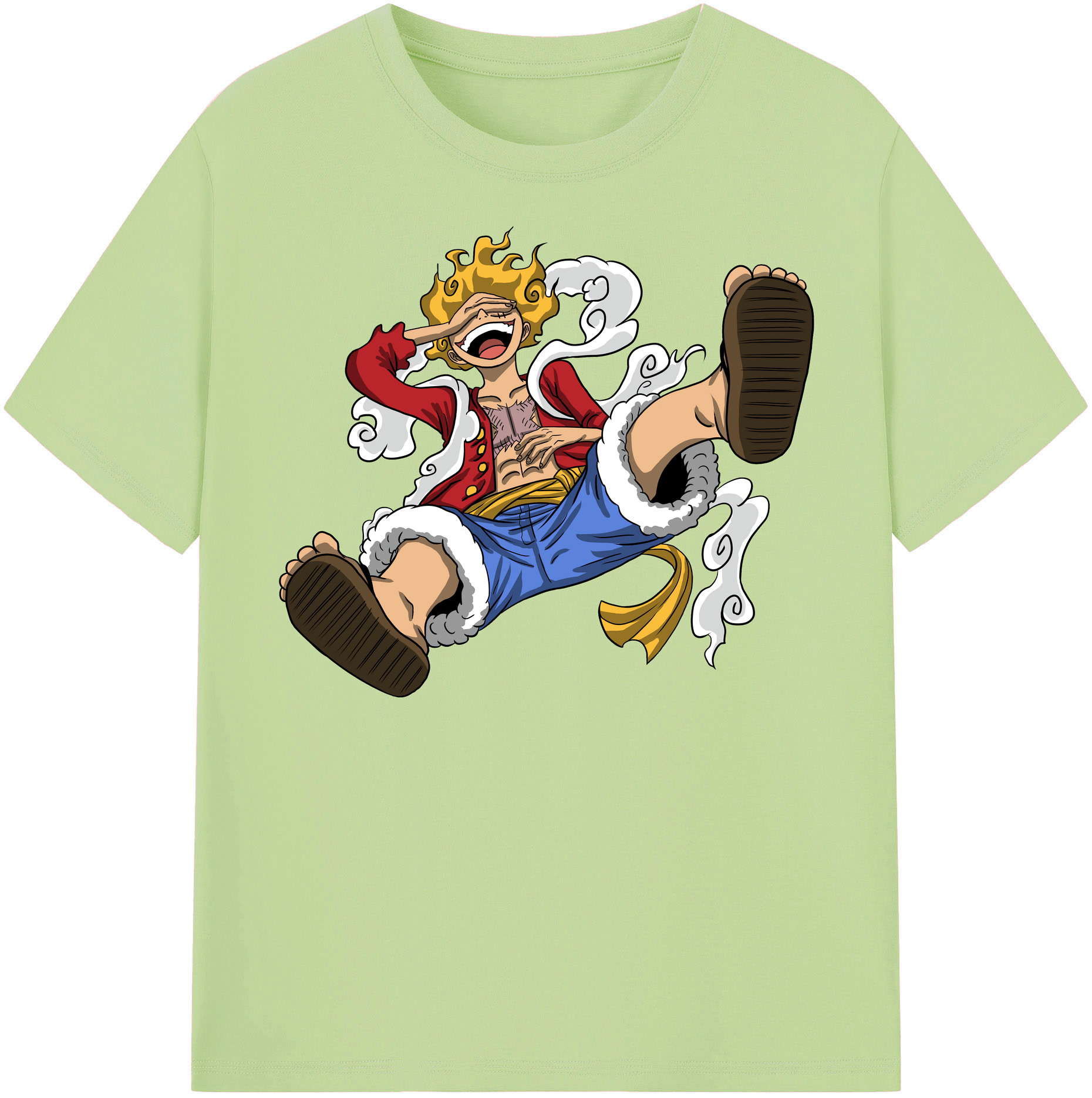 ワンピース モンキー・D・ルフィ ONE PIECE Monkey D. Luffy 綿100％半袖Tシャツ（フロントプリント）